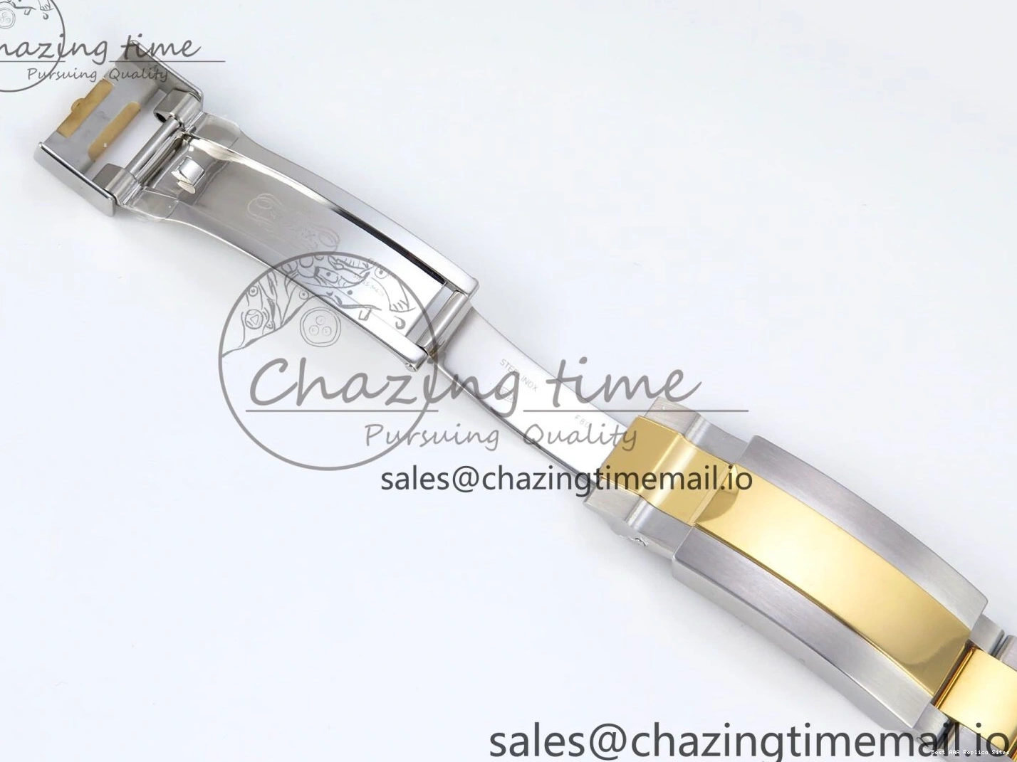 Best AAA Replica Sites Submariner YG Steel Bracelet 374 904L Dial 1:1 on Best Oyster Blue SH SS Edition Seasonal ARF SS YG 126613LB 0115